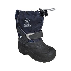 Kamik Kids Black and Blue Waterproof Boots